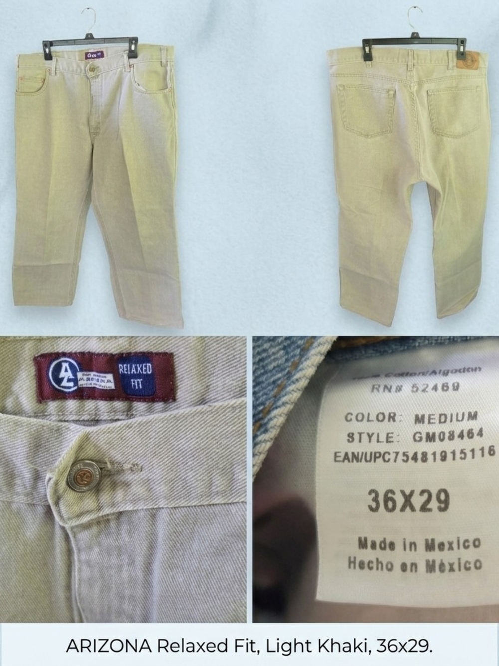 Arizona Jean Company Light Khaki Relaxed Fit Men’s Jeans ♡